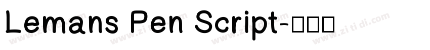 Lemans Pen Script字体转换
